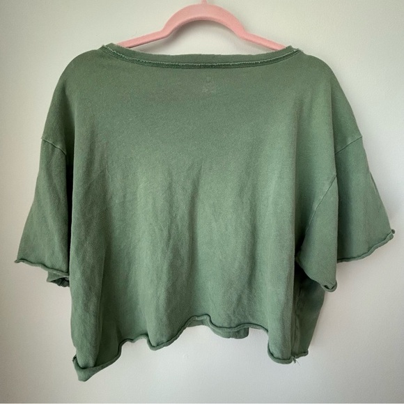 Offline by Aerie Oversized Lightweight Slouchy Green T-Shirt Size XL - Picture 6 of 9